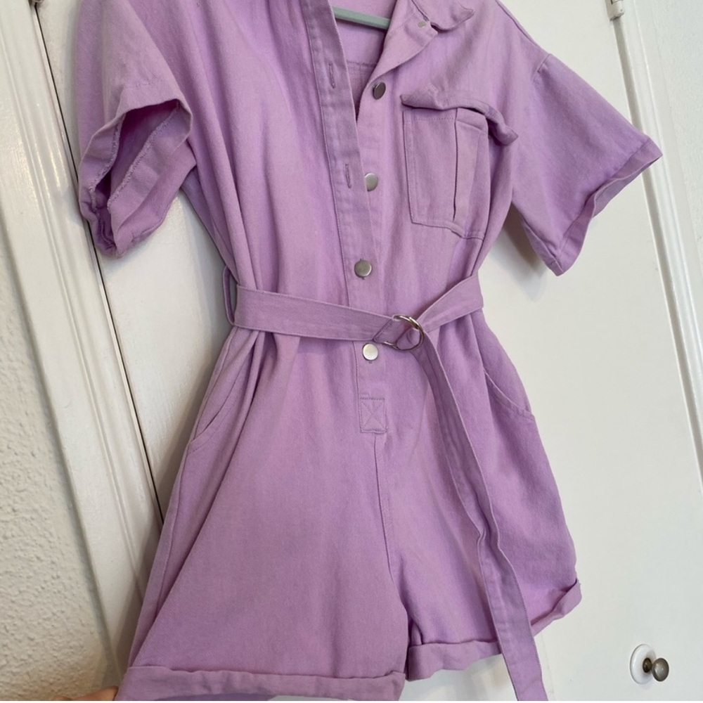 Purple Button-Up Lush Romper